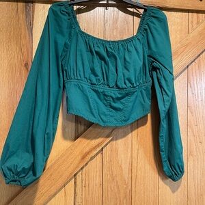 J. Jill Teal Long Sleeve Blouse